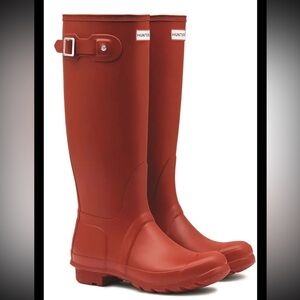 Hunter Boots Women's 8 Rain Boots Original Tall Waterproof Matte Rubberboot